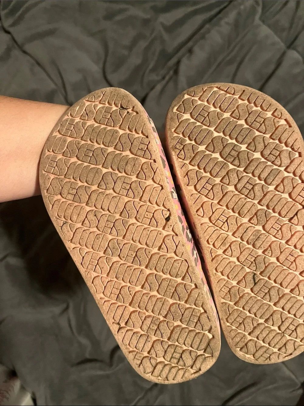 Freedom Moses kids’ Pink Cheetah Print Slide Sandals